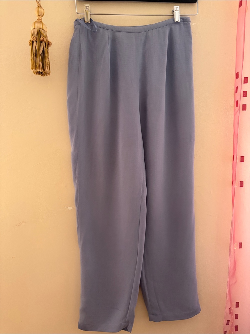 Eileen Fisher Dusty Lavender Straight-Leg Pants100. Silk